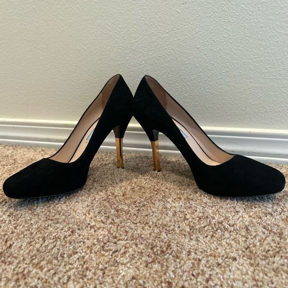 Prada Milano 37.5 Heels Black Suede - Picture 11 of 15